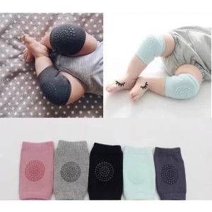 Kit 2 Pares Joelheira Bebe Engatinhar Infantil Proteção Para Joelhos Crianças Meias