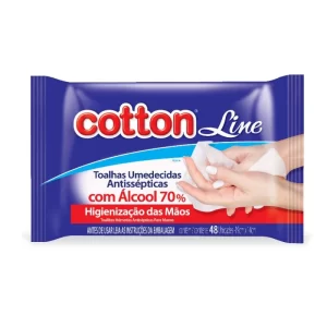 5 Pacotes Com 48 Toalhas Umedecidas Antisséptica  cada - Álcool 70%