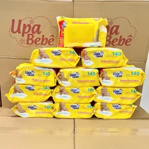 Kit 1680 lenços/Toalhas umedecidas Upa bebe caixa com 12 pacotes 140 und cada