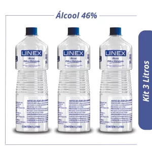 Álcool Líquido 46% Kit 3 Litros