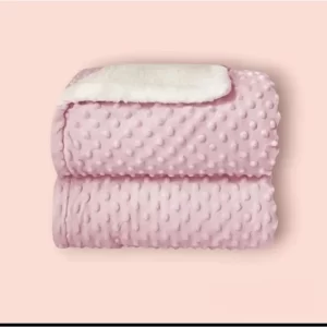 Cobertor Luxo Para Bebê Dupla Face Soft Bolha Com Sherpa