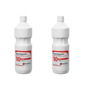 Água Oxigenada 10 Vol 3% Peróxido Rioquímica 1000ml - Kit c/ 2 Litros