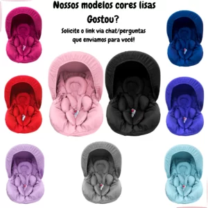 Kit 5 Peças para Bebê Conforto Capa Protetor Apoio de Corpo Microfibra Mega Oferta Varias Cores