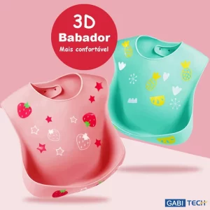 KIT2 Babador De Silicone Impermeável Para Bebê Fácil De Limpar Pega Migalhas Kit Prato Infantil Menina/Menino