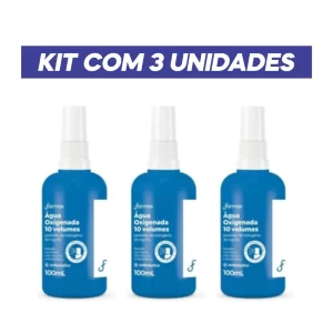 Água Oxigenada Spray 10 volumes Farmax - Kit com 3 unidades