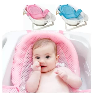 Rede de Proteção Infantil Bebê para Banheira Rosa Azul
