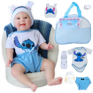 Bebê Reborn Menino Boneco Original Realista de Silicone Com Bolsa Maternidade