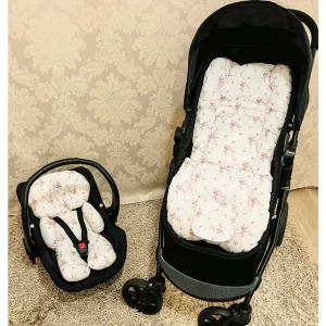 Kit Redutor de Bebê Conforto E Colchonete de Carrinho com Protetor de Cinto