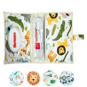 Porta Fraldas Lenço Umidecido Pomada Portátil Para Bebê Menina Menino