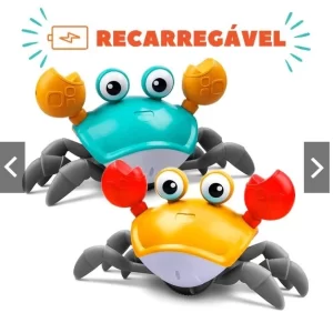 CARANGUEIJO Interativo Bebê Caranguejo Fujão Recarregável C/ Som Luz E Movimento