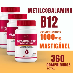 KIT Vitamina B12 Metilcobalamina - Mastigável/Sublingual Bio Vittas: Energia e Saúde em Cada Comprimido