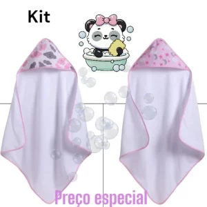 KIT 2 TOALHAS DE BANHO BEBÊ COM CAPUZ SUPER MACIO VÁRIAS ESTAMPAS ENVIO IMEDIATO