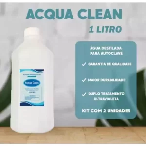 Kit 2 Aguas destiladas 1 litro para autoclave cpap Laboratório