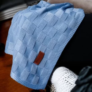 Manta de Tricot Para Bebe Baby de Tricô Enxoval saída maternidade antiletárgico