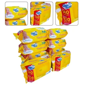 1680 Toalhas Umedecidas Sem Álcool /12 Pacotes - Upa Bebê Neném Menina Menino