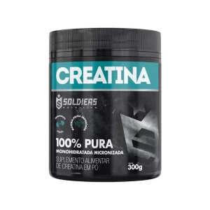 Creatina Monohidratada Pote 300g - 100% Pura Importada - Soldiers Nutrition
