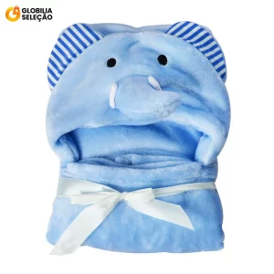 Toalha de Banho Bebê Felpuda Capuz Infantil Recém Nascido Com Orelhinha Menino e Menina