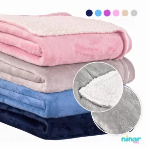 Cobertor de Bebe Com Sherpa Dupla Face 0,70 x 1,10m Antialérgica