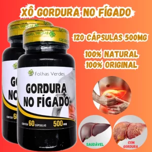 Kit com 2 Anti-inflamatório natural para gordura no fígado 120 cápsulas 500mg