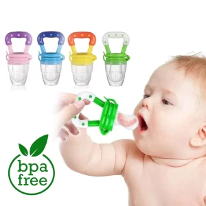 Kit 2 Chupeta de Alimentação para Bebês, Frutas e Patês