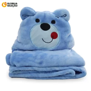Toalha de Banho Bebê Felpuda Capuz Infantil Recém Nascido Com Orelhinha Menino e Menina 100*75cm FTB0631