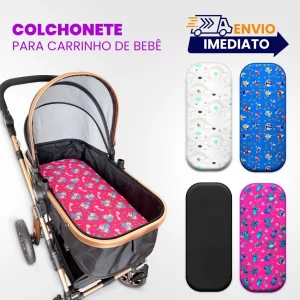 Colchão para carrinho Moises Colchonete carrinho com fronha Menino, Menina e Neutro/ carrinho de bebe