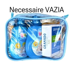 NECESSAIRE MINI 15X12 TRANSPARENTE PARA MATERNIDADE MALA BOLSA BEBE HIGIENE PESSOAL MAMÃE FRALDA LENÇO