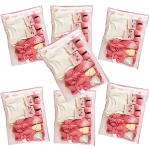 Kit 7 Saquinhos Maternidade Organizador Mala Bebê 27 x 33 MALA/VIAGEM/ROUPA  MOLHADA e SECA