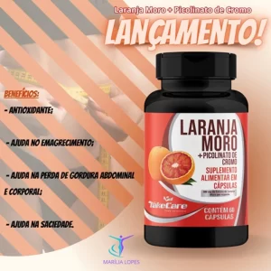 Extrato de Laranja Moro + Picolinato de Cromo Take Care - 1 cápsula ao dia 60 caps Vegano Sem Sabor