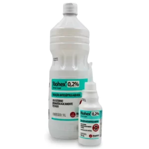 Riohex 0,2 1 LITRO + REFIL 100ml Solução Aquosa Dermo Suave - Rioquímica