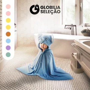 Toalha de Banho  Bebê Com Felpuda Capuz Infantil Recém Nascido com Orelhinha Menino e Menina 138*68cm --Lucienne Phillip