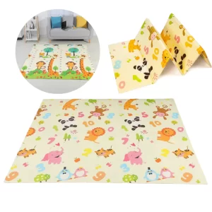 Tapete Atividades Bebê térmico dobrável 200 x150cm/ 180x120cm emborrachado dupla face a prova d Agua