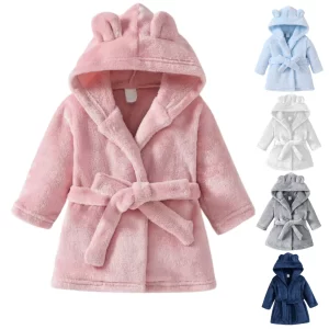 Roupão de Bebe Infantil Extra Macio Menina e Menino Tecido Fleece Antialérgico