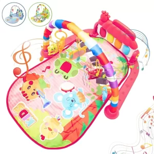 Tapete Infantil de Atividades Sensorial para Bebê Piano Musical com Som e Luzes