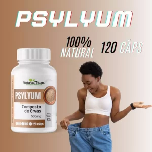 Psyllium 120 capsulas 100% Original pissilio Fibra Solúvel Fibra Alimentar