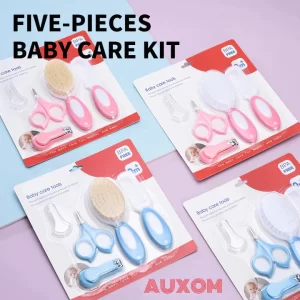 Kit Higiene 5 Peças Bebe Unha Belifou Conjunto de Cuidados Para Menino e Menina