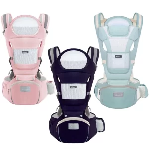 Banco De Cintura Para Bebê Canguru  Bebe Passeio Varias Cores Mochila Infantil Hipseat Carrier