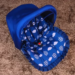 Kit Capa de Bebe Conforto + Protetor de Cinto + Capota Solar com Tecido Estampado 100% Algodão