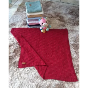 Manta Bebê Tricot Cobertor Saida Maternidade
