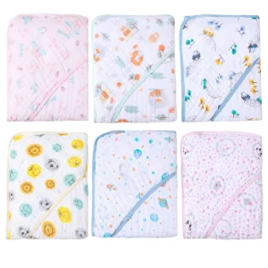 Toalha de Banho Fralda Soft com Capuz para Bebê  OU  Kit com 2, 3 ou 4 Toalhas