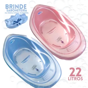 Banheira de bebe 22L Resistente Infantil Menina Menino Design Anatômico