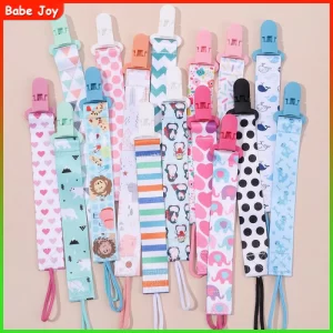 Clipe de chupeta de bebê com corrente Com Grampo brinquedo de mordedor cordão antiqueda