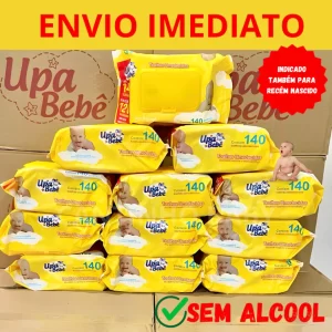 Kit 1680 lenços Toalhas Umedecidas Upa Bebê (12 pacotes 140und cada)
