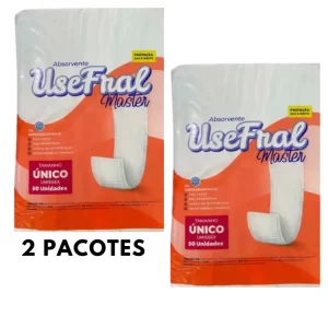 Kit Absorvente Geriátrico Usefral Tamanho Único - 100 UNIDADES