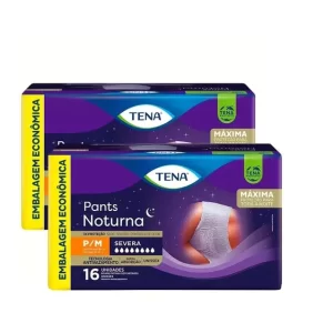 Kit 2ptes Roupa Íntima Tena Pants Noturna P/M 16un - Total 32un