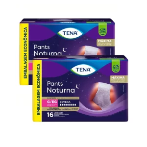 Kit 2ptes Roupa Íntima Tena Pants Noturna G/XG 16un - Total 32un