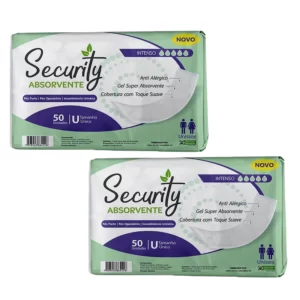 Kit C/2 Absorvente Geriátrico/Pós Parto Operatório/ Incontinência Security Pacote com 50 Unid.