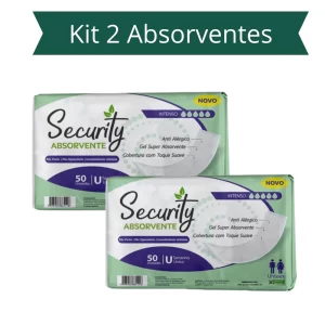 Kit C/2 Absorvente Geriátrico/Pós Parto Operatório/Incontinência Urinária Security Pacote com 50 Uni