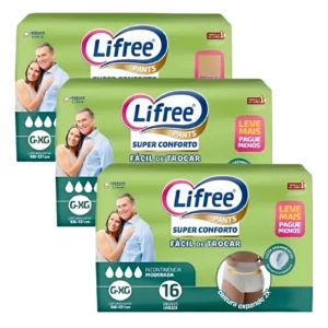 Kit 3 Pctes Fralda Roupa Íntima Lifree Pants de Vestir G/XG