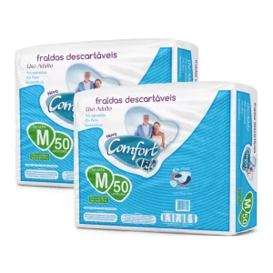 Kit Com 2 Pacotes Fralda Descartável Geriátrica Adulto Comfort Life G Direto da Fábrica
